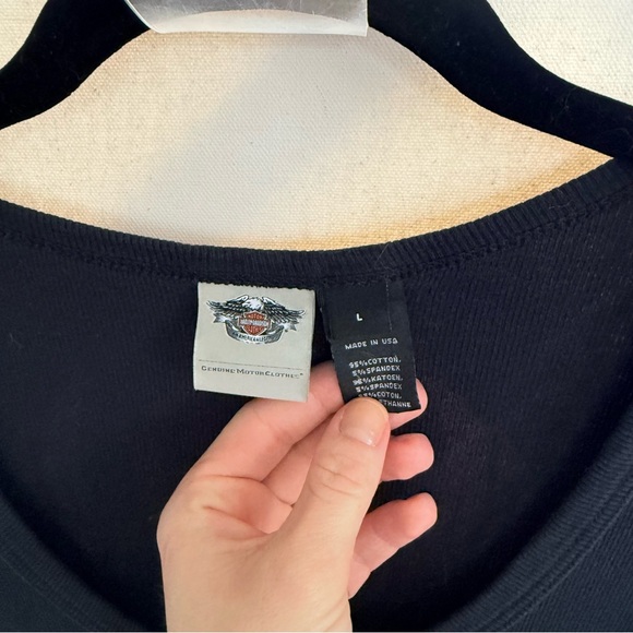 Harley Davidson Black Angel Wing Graphic Tee size large - Picture 3 of 4